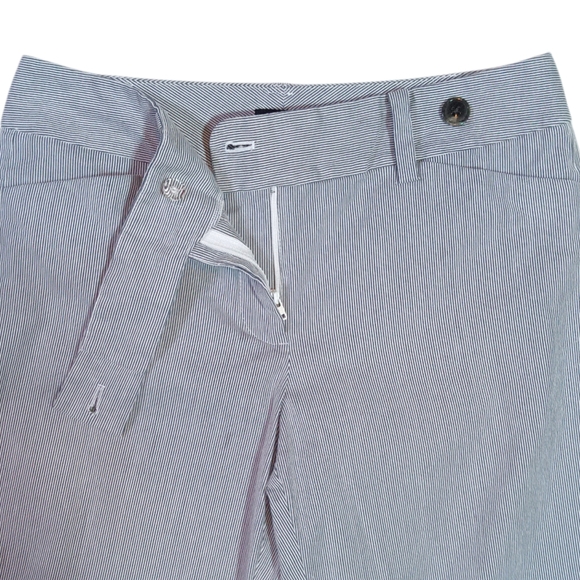 Ann Taylor Blue Pinstripe Cropped Pants Sz 2 - Picture 3 of 7